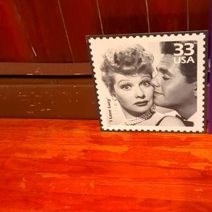 Four Tin Signs celebrating the I love Lucy and Lucille Ball shows